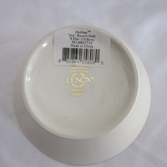 Lenox Holiday Set of 3 Candy Dishes Christmas Holly Berries Merry Believe Joy - Picture 5 of 9